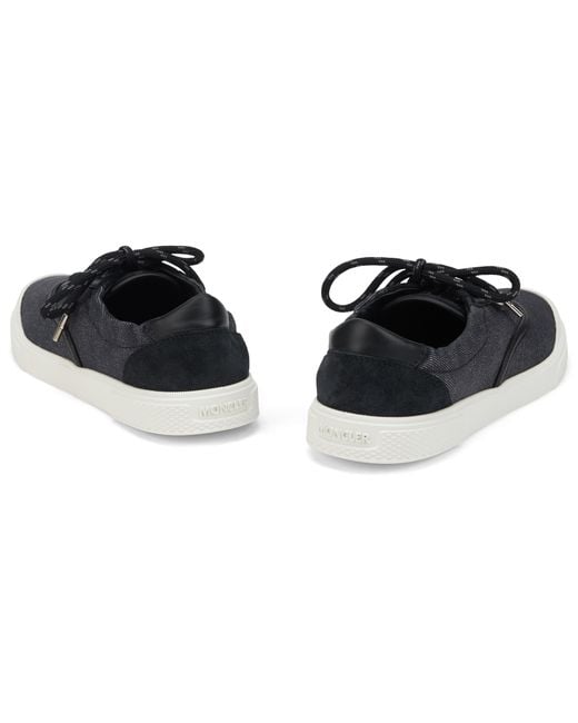 Moncler Black Sneakers Vera Leisure Denim Cotton Trainers