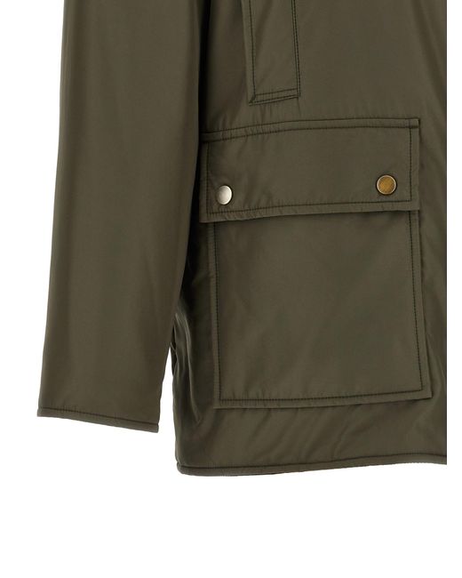 Maison Margiela Green Shearling Collar Parka for men