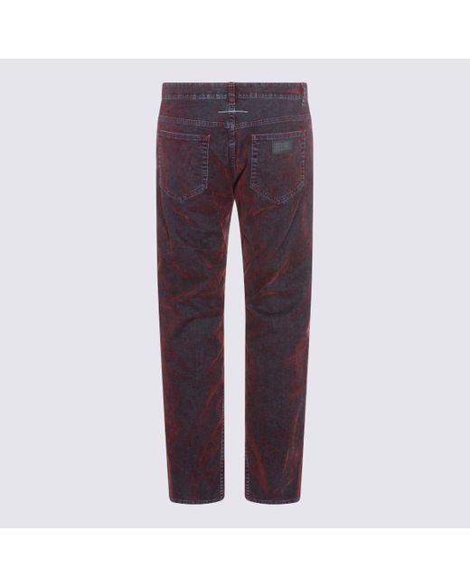 MM6 by Maison Martin Margiela Purple Cotton Pants for men
