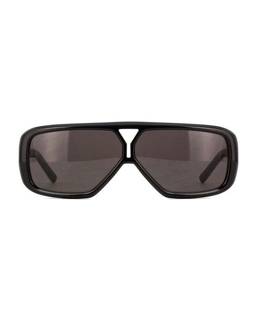 Saint Laurent Black Sunglasses Aviator Full Rim, Shiny Frame And Lens Sl569Y001