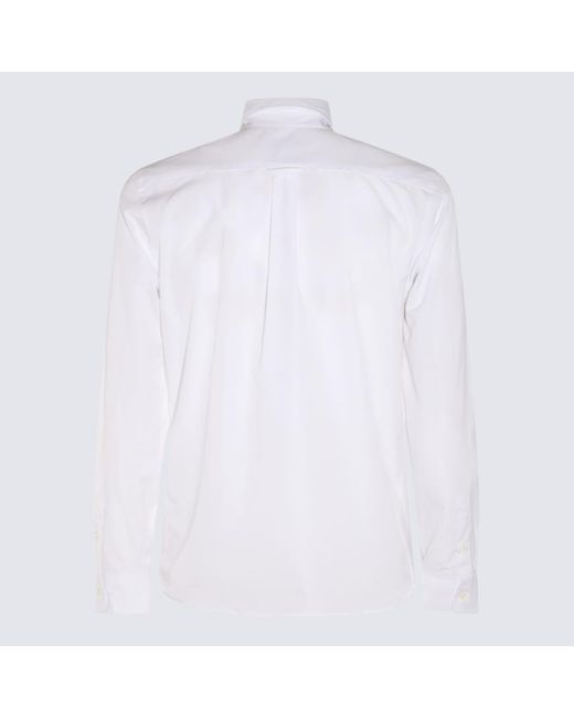 Maison Kitsuné White Cotton Fox Head Shirt for men