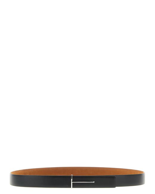Tom Ford White 'Slim T' Reversible Belt for men