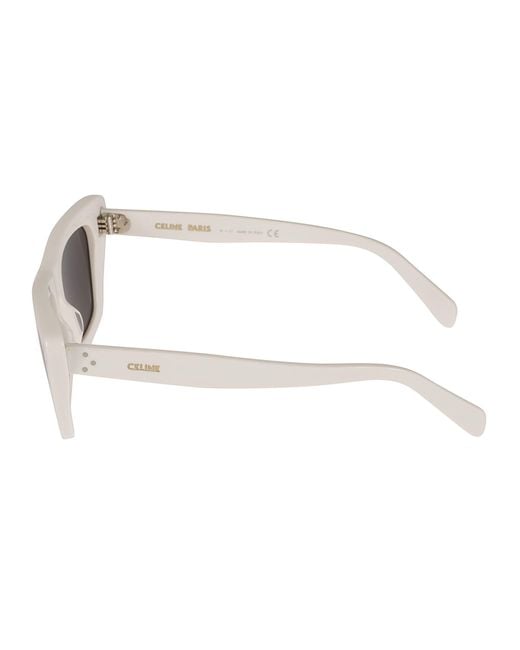 Céline Gray Rectangle Cat-eye Sunglasses