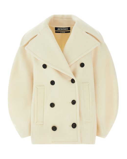 Jacquemus Natural 'Le Caban Ovalo' Coat