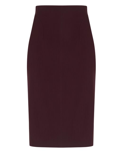 Mugler Purple Bodycon Skirt Viscose Pencil