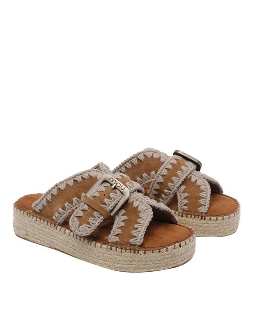 Mou Brown Sneakers Suede Leather/Rubber Sole