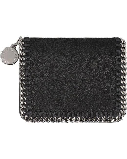 Stella McCartney Black Bi-Fold Wallet Falabella Polyester & Purses