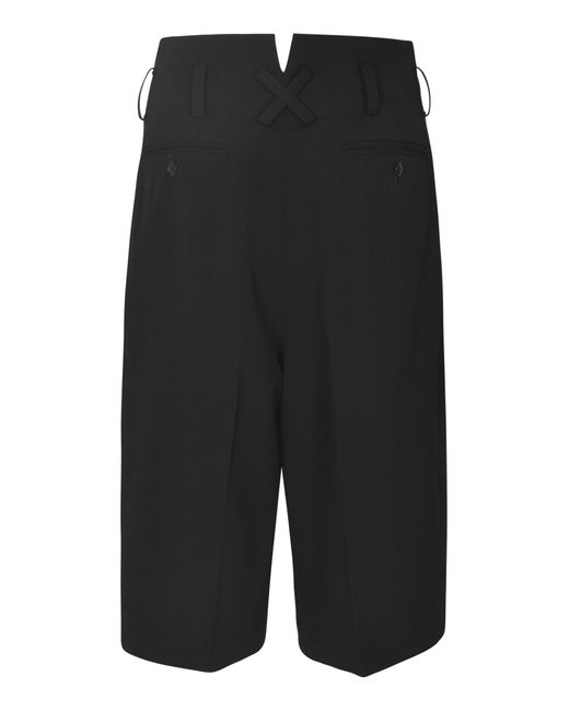 Yohji Yamamoto Black Plain Trouser Shorts
