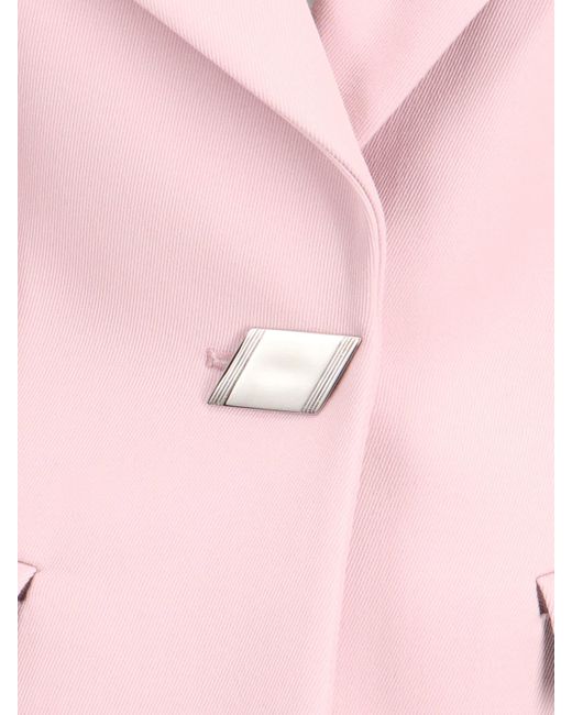 The Attico Pink Single-breasted Blazer