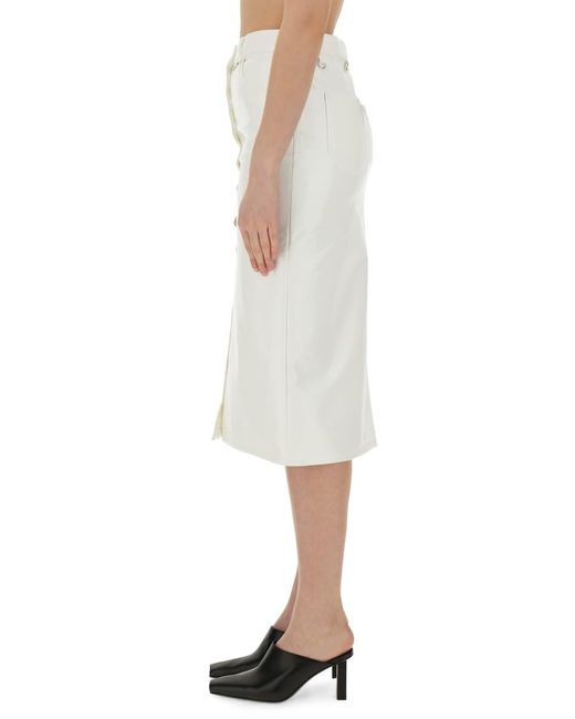 Courreges White Skirt With Buttons