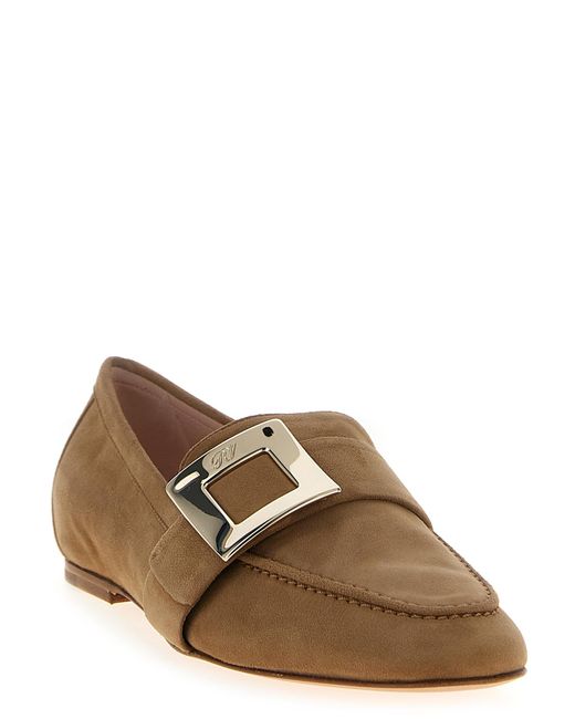 Roger Vivier Brown Suede Loafers