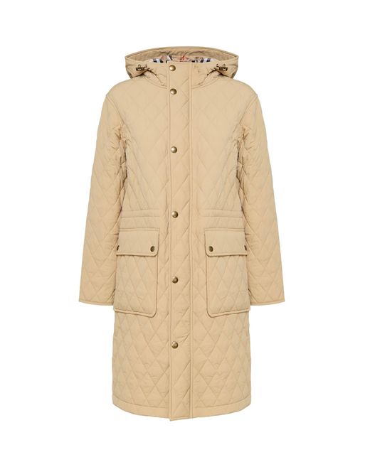 Burberry Natural Quilted Padded Long Jacket