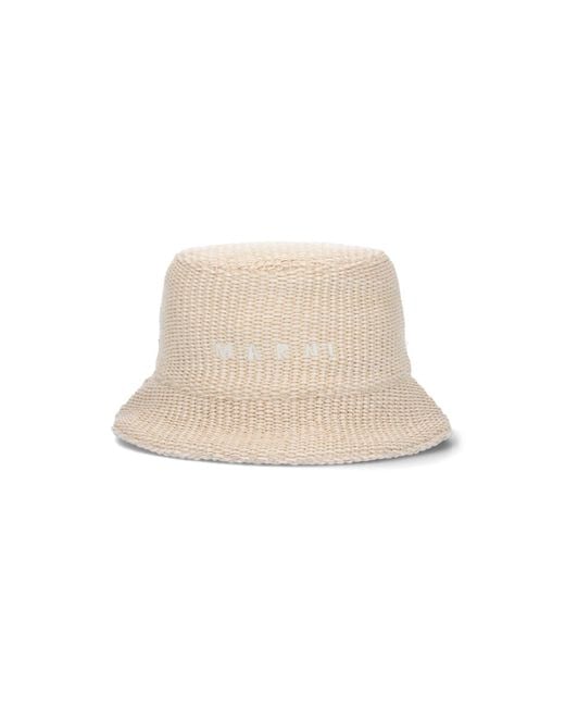 Marni Natural Raffia Bucket Hat
