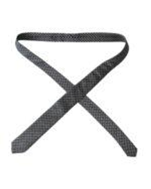 Dolce & Gabbana Gray 100% Silk Patterned Adjustable Tie for men