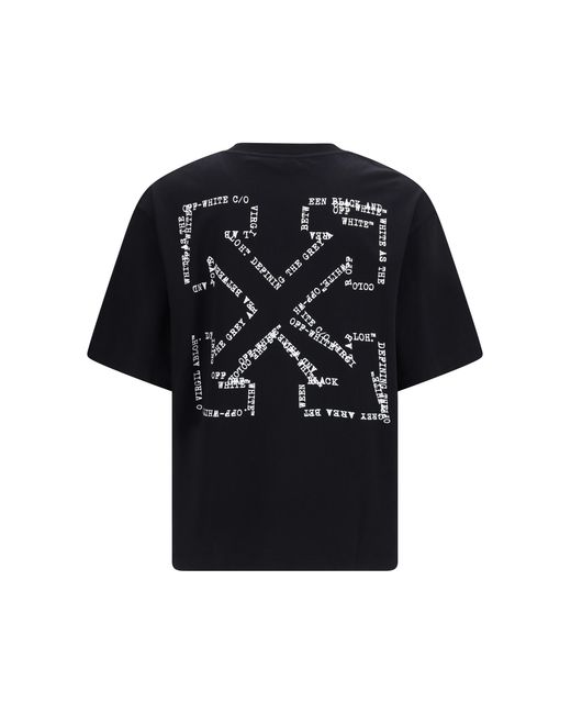 Off-White c/o Virgil Abloh Black Type Arrow Skate T-Shirt Cotton T-Shirts for men