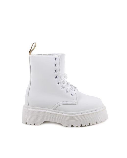 Dr. Martens Leather V Jadon Ii Mono Optical Boots in White | Lyst