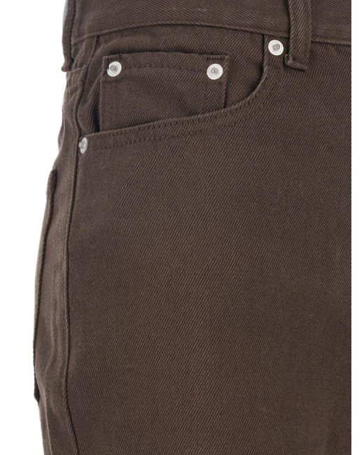 DUNST Brown Essential Jeans With Belt Loops And Logo Patch On The Rear