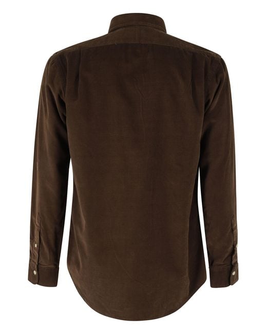 Polo Ralph Lauren Brown Long Sleeve Shirt for men