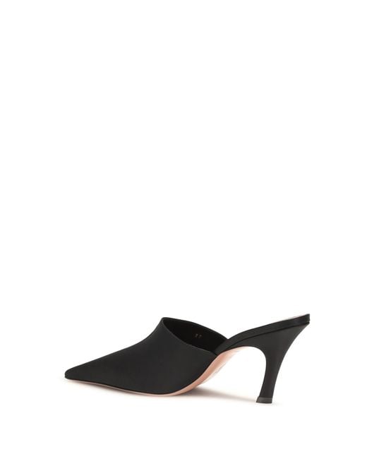 AMINA MUADDI Black Jamie Mules Sandals Silk