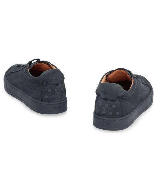 Tod's Black Nubuck Low-Top Sneakers