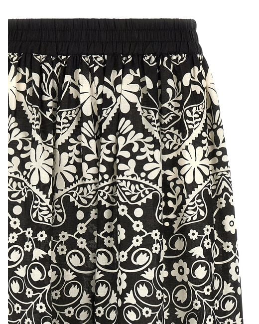 Max Mara Multicolor Cotton Flared Pants