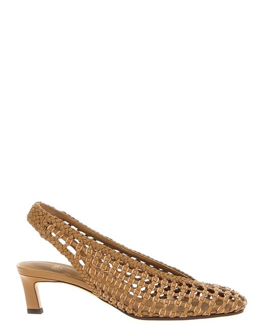 Fendi Brown Braided Slingback