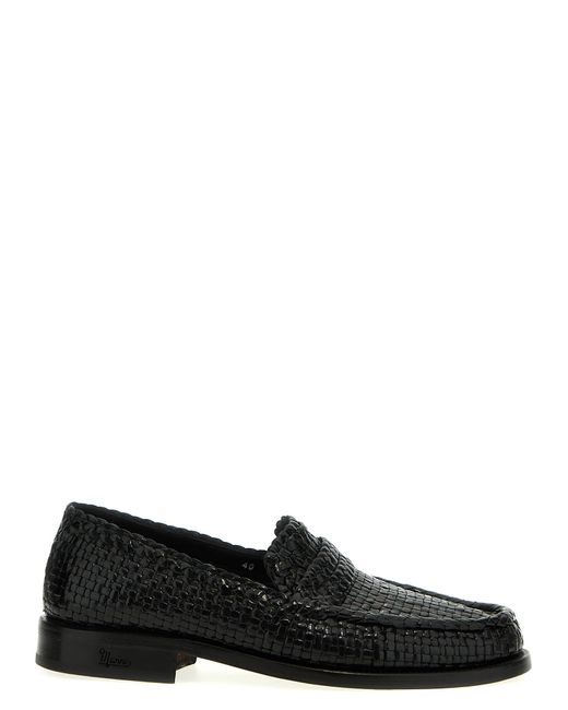Marni Black Braided Leather Loafers for men