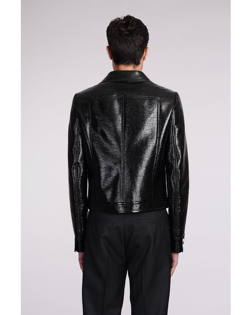 Courreges Casual Jacket In Black Polyuretan for men