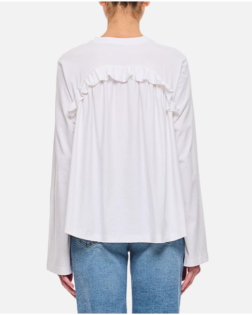 Cecilie Bahnsen Alva T-Shirt Jersey in White | Lyst