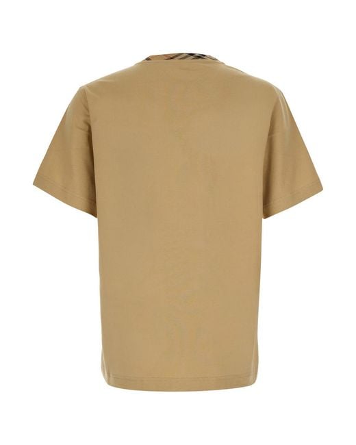 Burberry Natural T-Shirt Ryan Cotton T-Shirts for men
