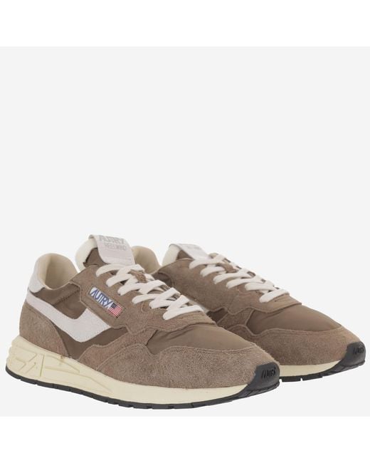 Autry Gray Low Sneakers Reelwind Leather Trainers for men