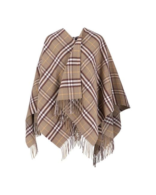 Burberry White Wool And Cashmere Cape