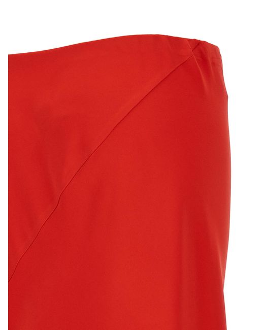 Ermanno Scervino Red Viscose Mini Skirt