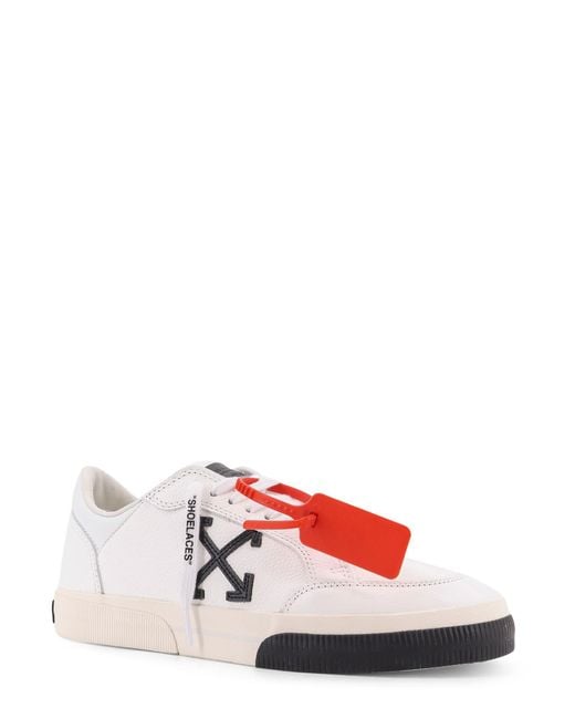 Off-White c/o Virgil Abloh White Vulc Low Low-Top Leather Sneakers for men
