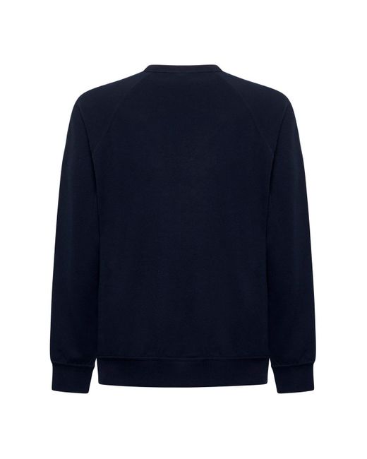 Brunello Cucinelli Blue Crewneck Sweatshirt for men