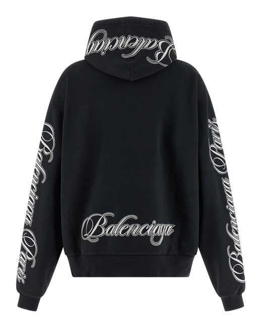 Balenciaga Blue 'Cursive' Hoodie