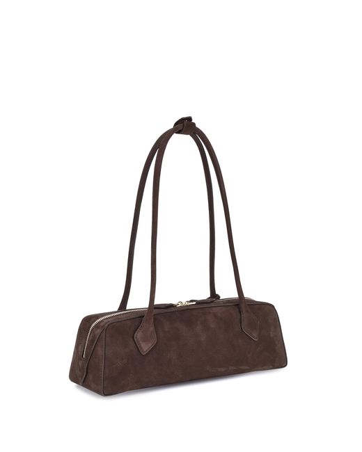 Alaïa Brown Shoulder Bag Le Teckel- Calf Leather