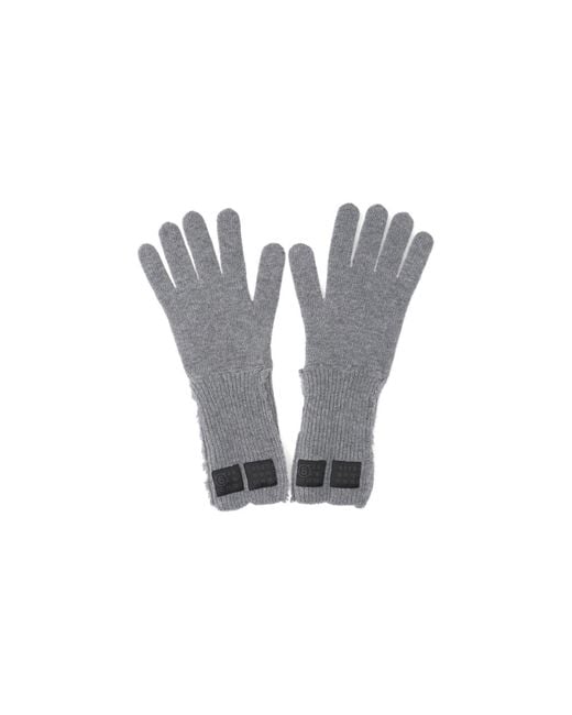 MM6 by Maison Margiela Gray Gloves Wool