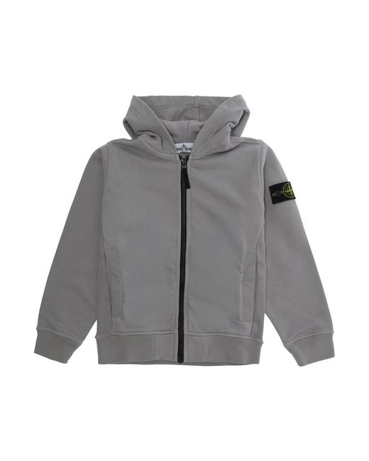 Stone Island Gray Hooded Sweatshirt Hoods & Sweatshirts for men