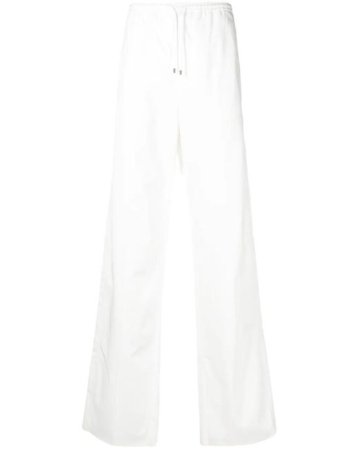 Valentino White Straight-Leg Drawstring Trousers for men