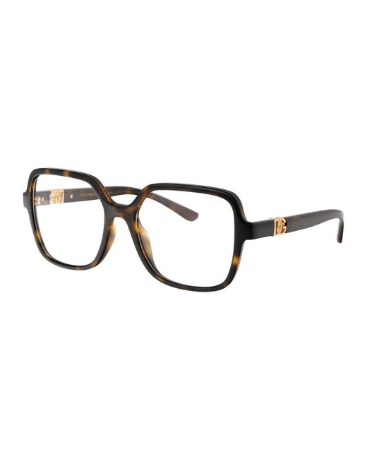 Dolce & Gabbana Black Dolce & Gabbana Havana Injected Optical Glasses