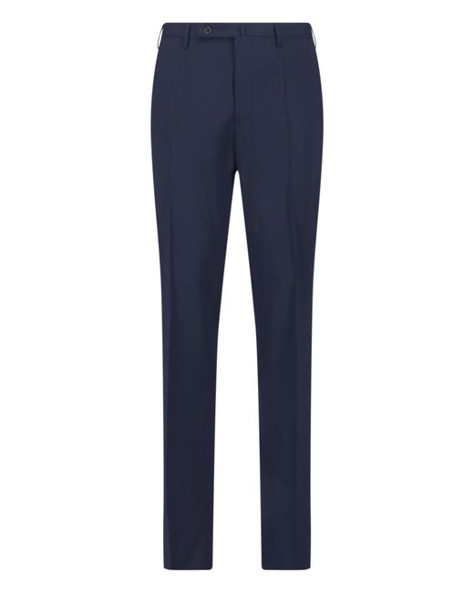 Incotex Blue Trousers Virgin Wool for men