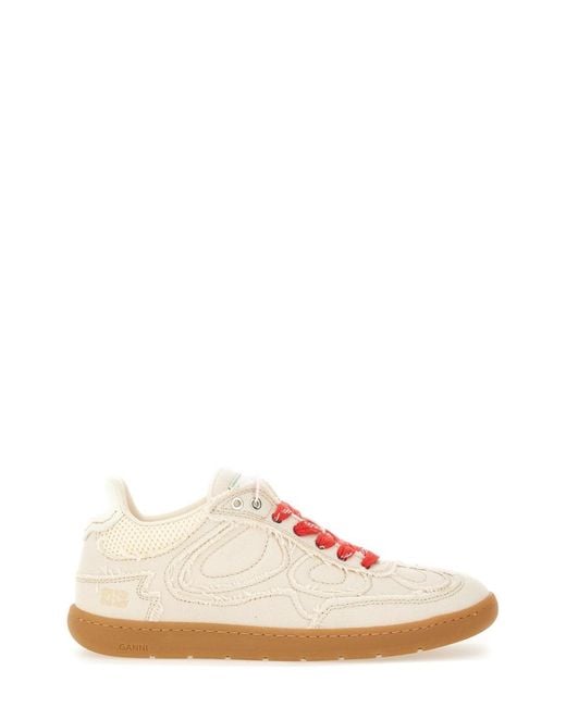 Ganni Pink Canvas Sneakers Recycled Polyester (Tex2Tex) Trainers