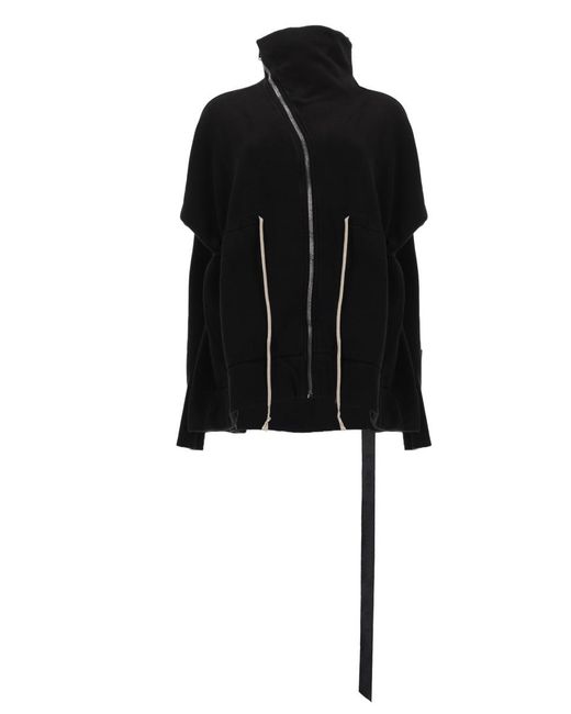Rick Owens Black Sweatshirt Cotton Sweatshirts