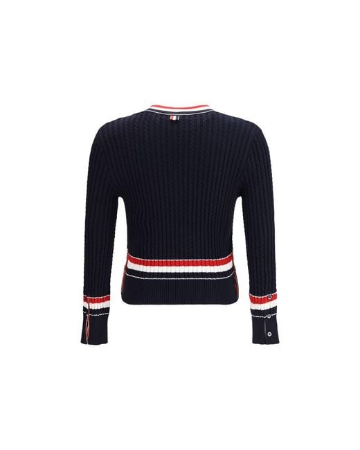 Thom Browne Blue Cotton Sweatshirt for men