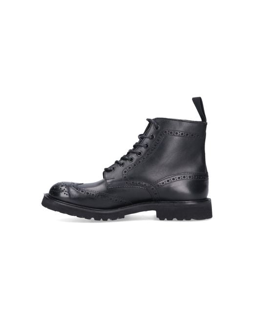 Tricker's Black Trickers Boots Pelle for men