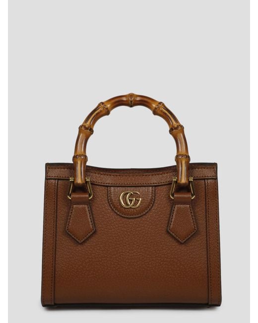 Gucci Brown Diana Mini Tote Bag