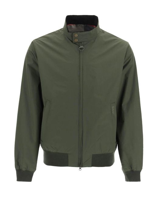 Barbour Green Nylon Harrington Jacket for men