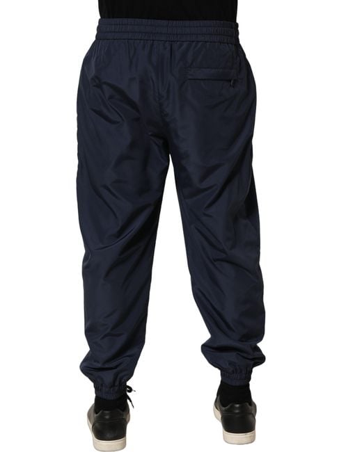 Dolce & Gabbana Blue Dark Polyester Jogger Sweatpants Pants for men
