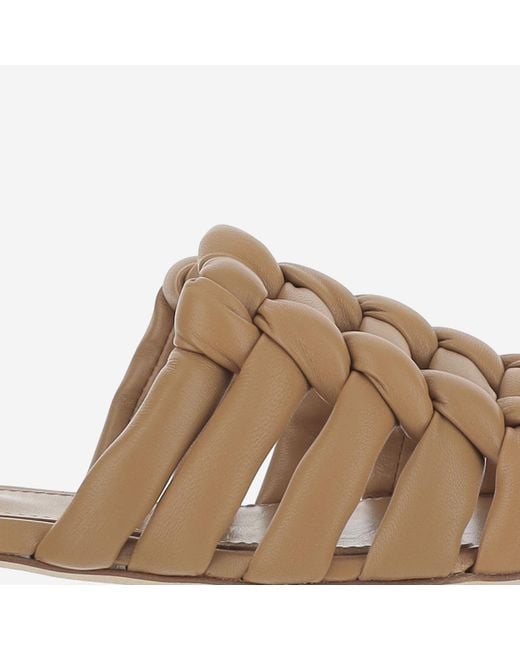 Tod's Brown Woven Leather Sandals Ovine